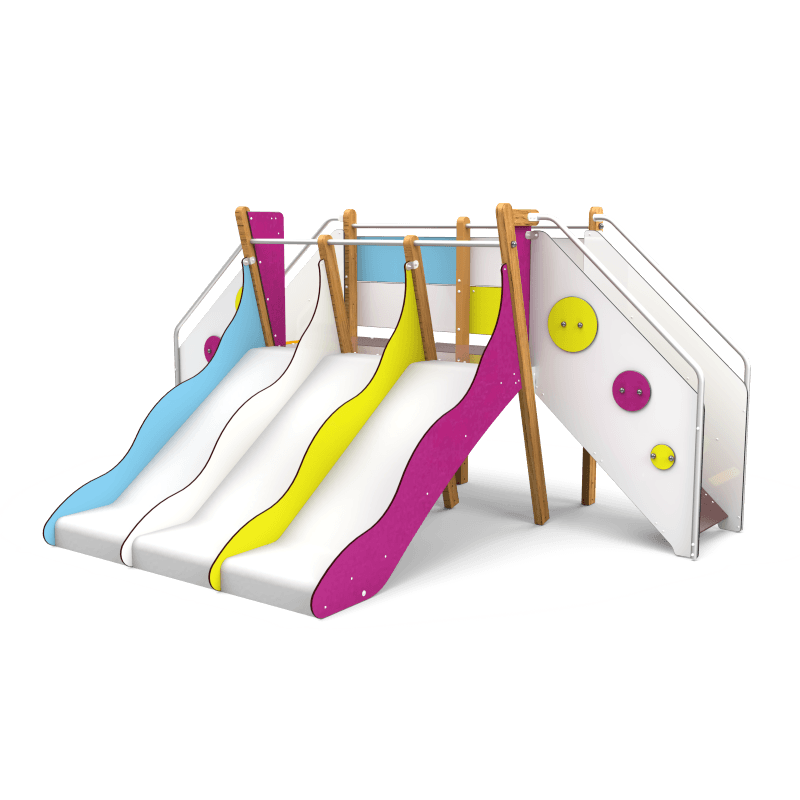 Structure de jeux évolution 3 toboggans H 82 cm - Tobo'Gliss