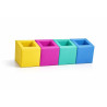 4 cubes de rangement coloris assortis