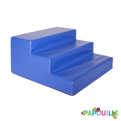Module escalier 3 marches en mousse rose