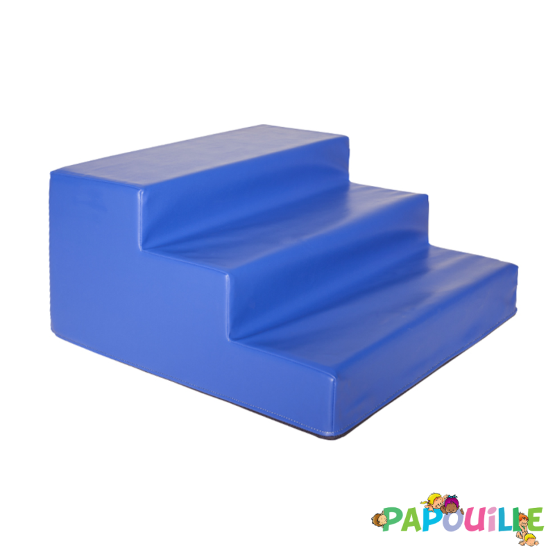 Module escalier 3 marches en mousse rose