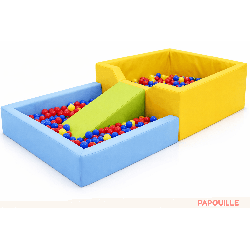 Piscine à balles en mousse revêtement pvc avec plongeoir