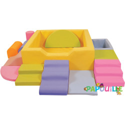 Kit piscine à balles aventure avec modules en mousse pvc