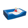 Couchette empilable en mousse pvc 50 x 100 cm bleu