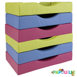 Lit couchette en mousse pvc pour matelas 60x120cm bleu
