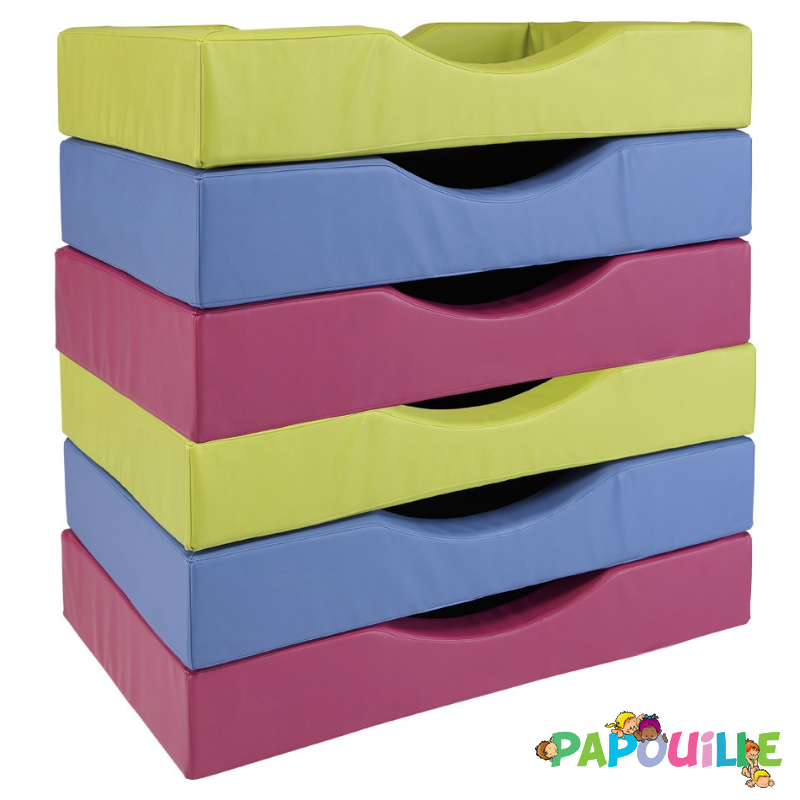 Lit couchette en mousse pvc pour matelas 60x120cm bleu