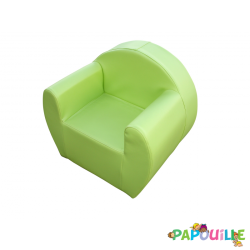 Fauteuil enfant pdg club mousse pvc uni 20 cm bleu