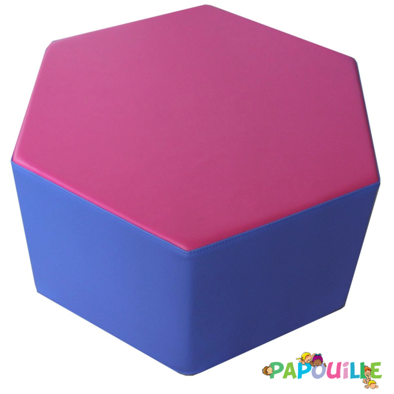 Pouf octogone en mousse pvc h.25cm
