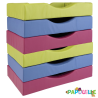 Couchette empilable en mousse pvc 50 x 100 cm bleu