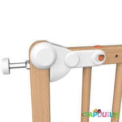 Barrière de sécurité portillon enfant amovible 73-110cm naturel