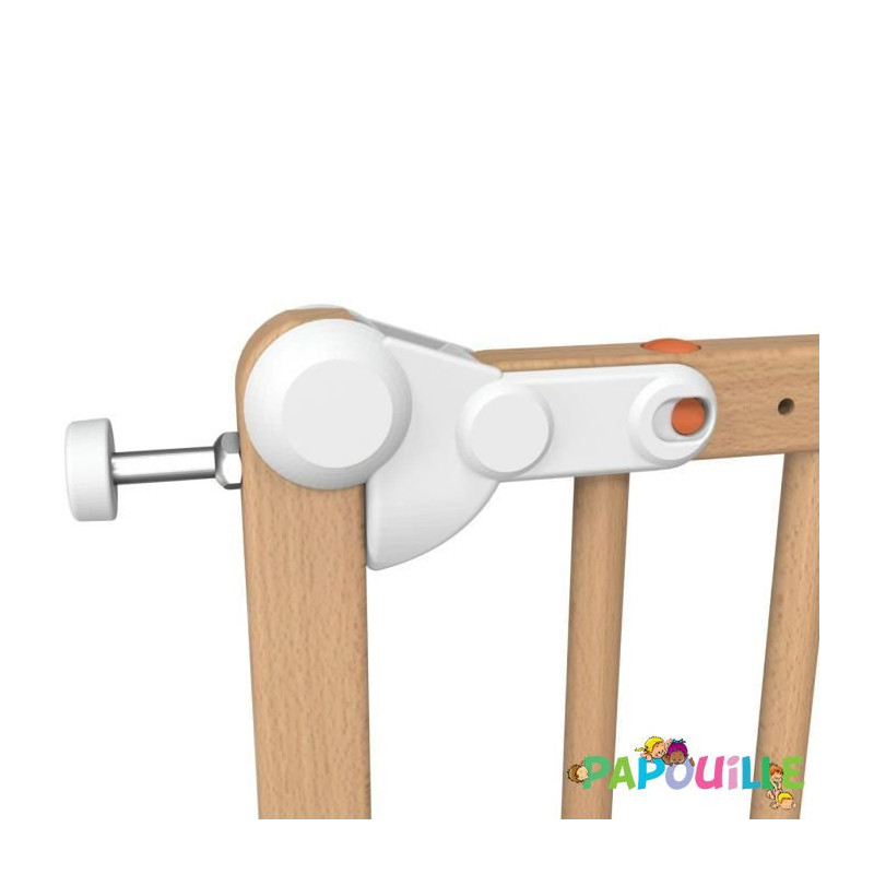 Barrière de sécurité portillon enfant amovible 73-110cm naturel