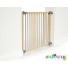 Barrière de sécurité portillon enfant amovible 73-110cm naturel