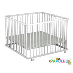 Parc enfant pliant xl blanc réglable 3 hauteurs