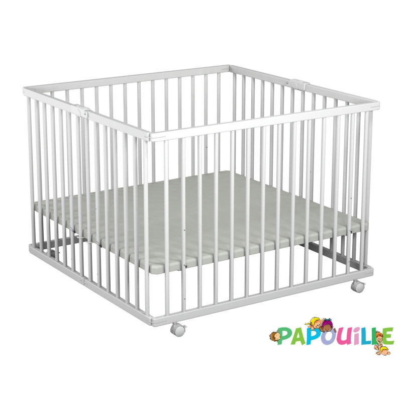Parc enfant pliant xl blanc réglable 3 hauteurs