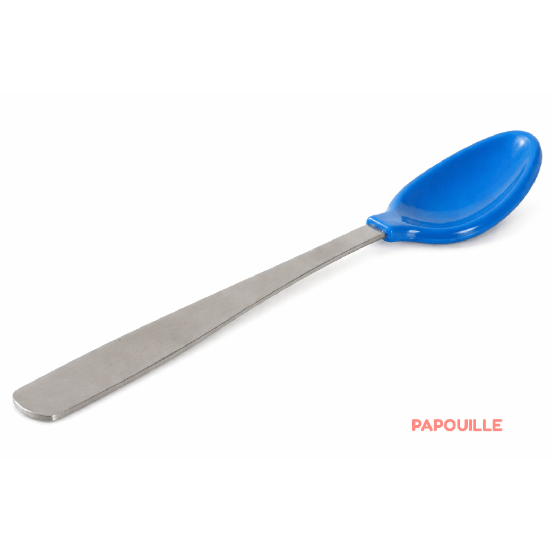 cuillère bébé douce en silicone long manche inox