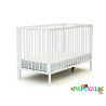 Lit bois pliant 60 x 120 réglable en hauteur blanc