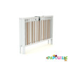Lit bois pliant 60 x 120 réglable en hauteur blanc