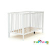Lit bois pliant 60 x 120 réglable en hauteur blanc