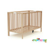 Lit bois pliant 60 x 120 réglable en hauteur vernis