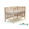 Lit bois pliant 60 x 120 réglable en hauteur vernis