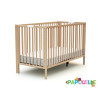 Lit bois pliant 60 x 120 réglable en hauteur vernis