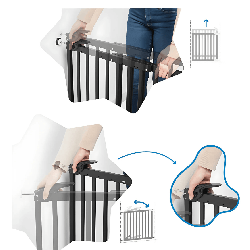Barrière de sécurité - Noir - 63cm à 106cm