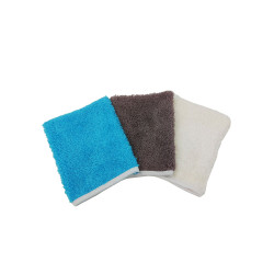 Set de 3 gants de toilette éponge d'apprentissage