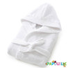 Peignoir de bain enfant à capuche blanc