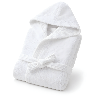 Peignoir de bain enfant à capuche blanc