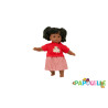 Poupée corps mou avec cheveux 30cm fille africain