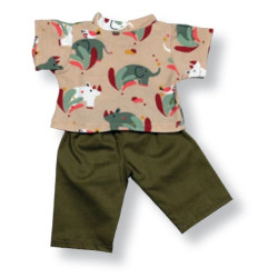 Pantalons et t-shirt pour Poupon 30 cm kaki
