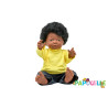 Poupon corps dur avec cheveux africain 40cm garçon mazal