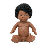 Poupon corps dur avec cheveux africain 40cm garçon mazal