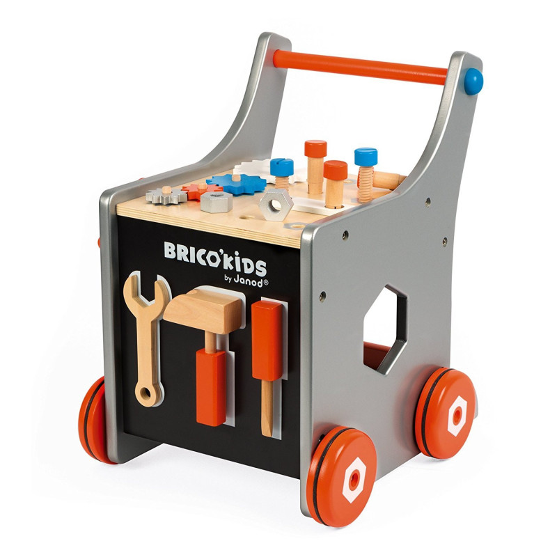 Chariot en bois magnétique établi enfant brico’kids