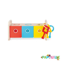 Boite à clefs, apprentissage formes et couleurs