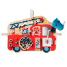 Panneau d'activités bois le camion de pompier