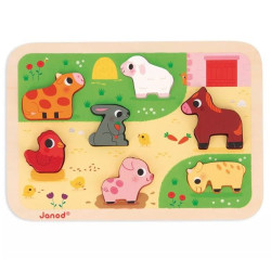 Puzzle 7 pièces - les animaux de la ferme