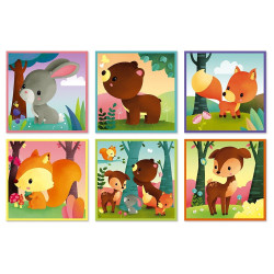 Kubkid - animaux de la forêt - 9 cubes