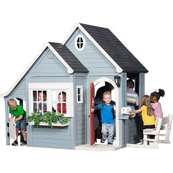Maison enfant en bois | Maison de jeux pour l'extérieur / jardin | Maisonnette / Cabane de jeu avec cuisine et accessoires EN 71