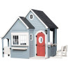 Maison enfant en bois | Maison de jeux pour l'extérieur / jardin | Maisonnette / Cabane de jeu avec cuisine et accessoires EN 71