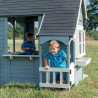 Maison enfant en bois | Maison de jeux pour l'extérieur / jardin | Maisonnette / Cabane de jeu avec cuisine et accessoires EN 71