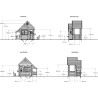 Maison enfant en bois | Maison de jeux pour l'extérieur / jardin | Maisonnette / Cabane de jeu avec cuisine et accessoires EN 71