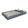 Bac à sable avec banc et jeux de cuisine