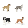 Lot Vert - Lot de 5 Figurines - Chiens de collection