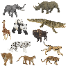 Lot n°4 11 figurines animaux sauvages (figurines papo)
