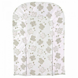 Matelas a langer incurvé en mousse pvc décor lapin