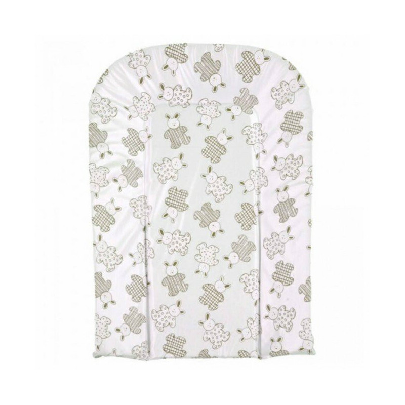 Matelas a langer incurvé en mousse pvc décor lapin