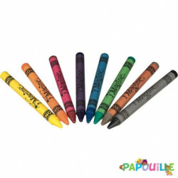 8 crayons de couleur pour textile