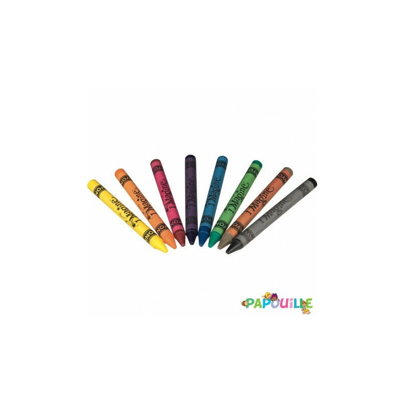 8 crayons de couleur pour textile