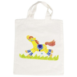 Lot 6 sacs en coton à colorier non imprimé