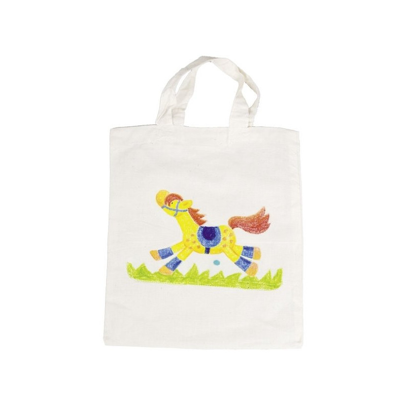 Lot 6 sacs en coton à colorier non imprimé